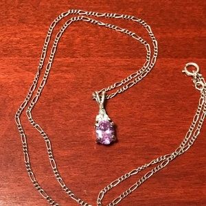 Lavender Drop Necklace